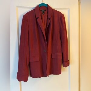 Forever 21 blazer size large, raspberry color